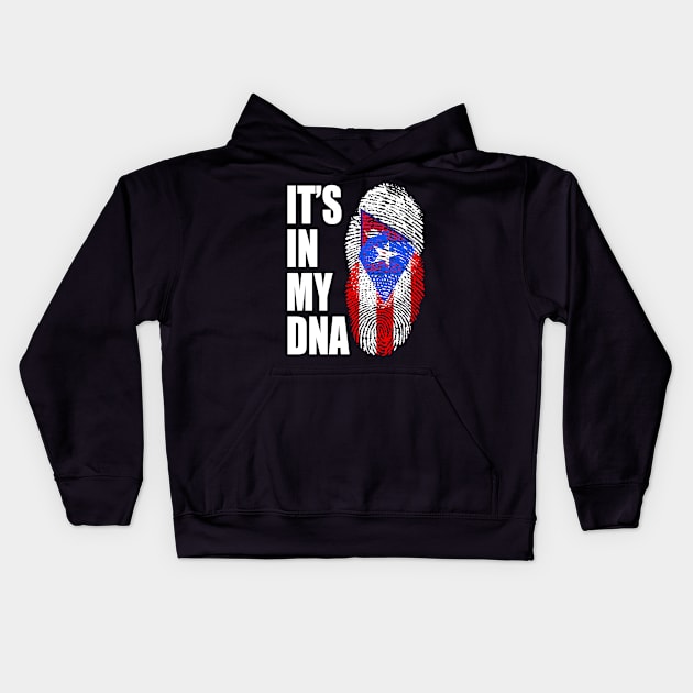 Puerto Rican And Nepalese Mix DNA Flag Heritage Kids Hoodie by Just Rep It!!